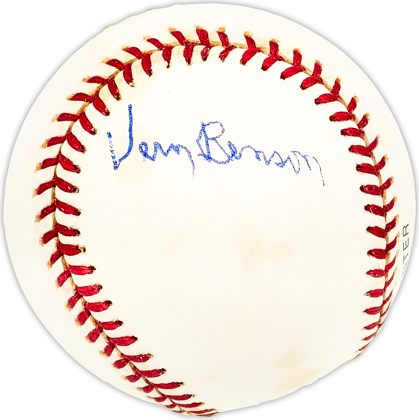 Vern Benson Autographed Official NL Baseball St. Louis Cardinals, New York Yankees Beckett BAS QR #BM25548