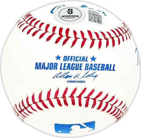 Tom Fletcher Autographed Official MLB Baseball Detroit Tigers Beckett BAS QR #BM25550