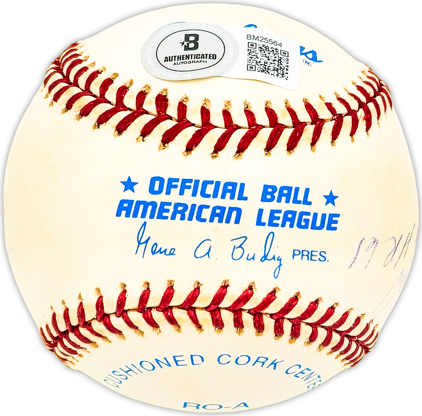 Jack Fisher & Tracy Stallard Autographed Official AL Baseball "Maris 60th HR 9/26/61 & Maris Record HR 61 10/1/61" Beckett BAS QR #BM25564