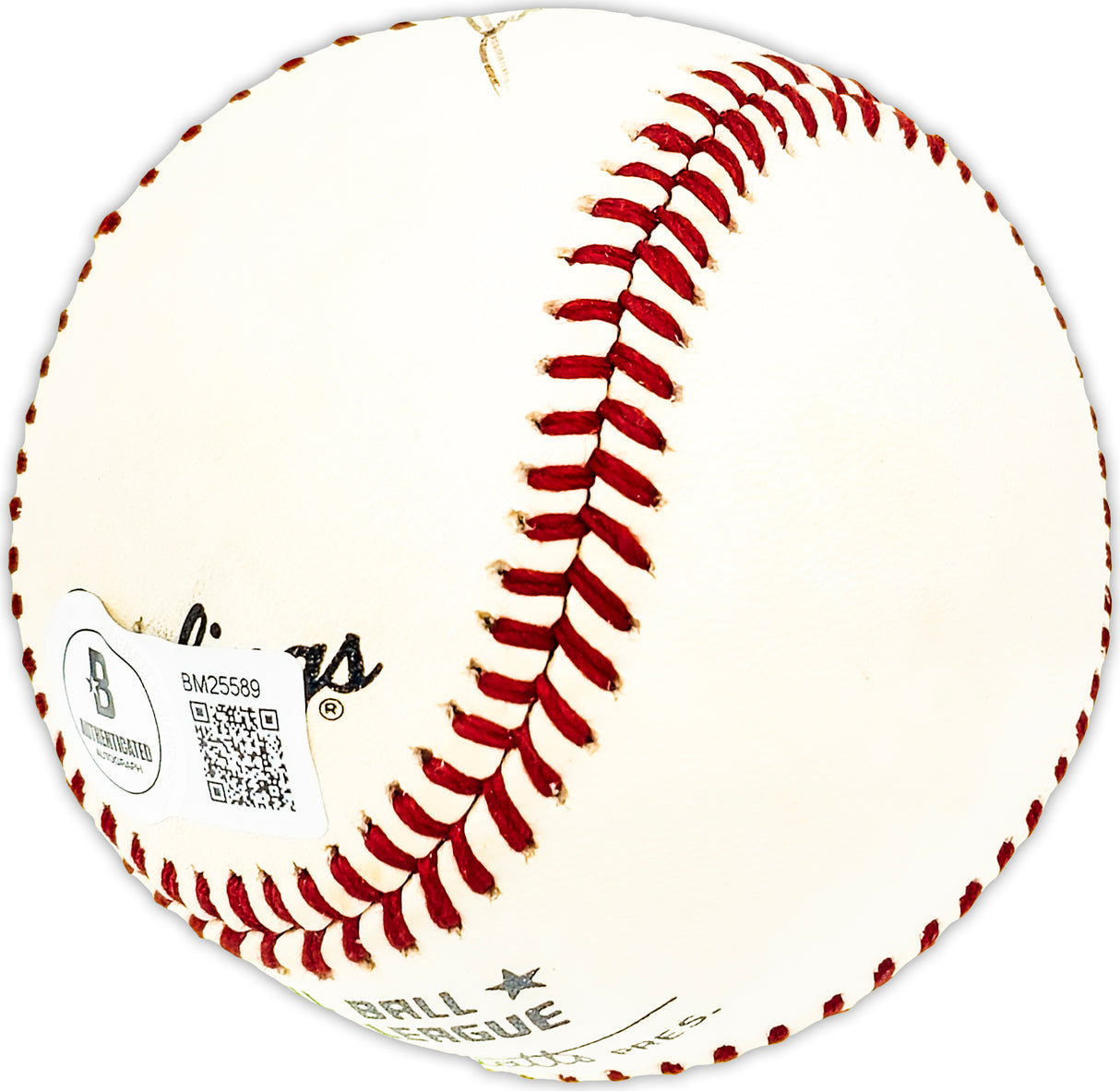 Jim Greengrass Autographed Official NL Baseball Cincinnati Reds, Philadelphia Phillies Beckett BAS QR #BM25589