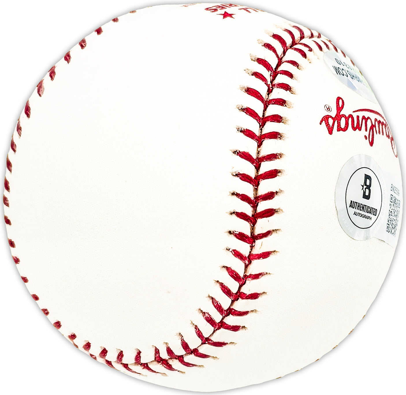 Jay Johnstone Autographed Official 1978 World Series Logo MLB Baseball New York Yankees "78 WS " Beckett BAS QR #BM25599