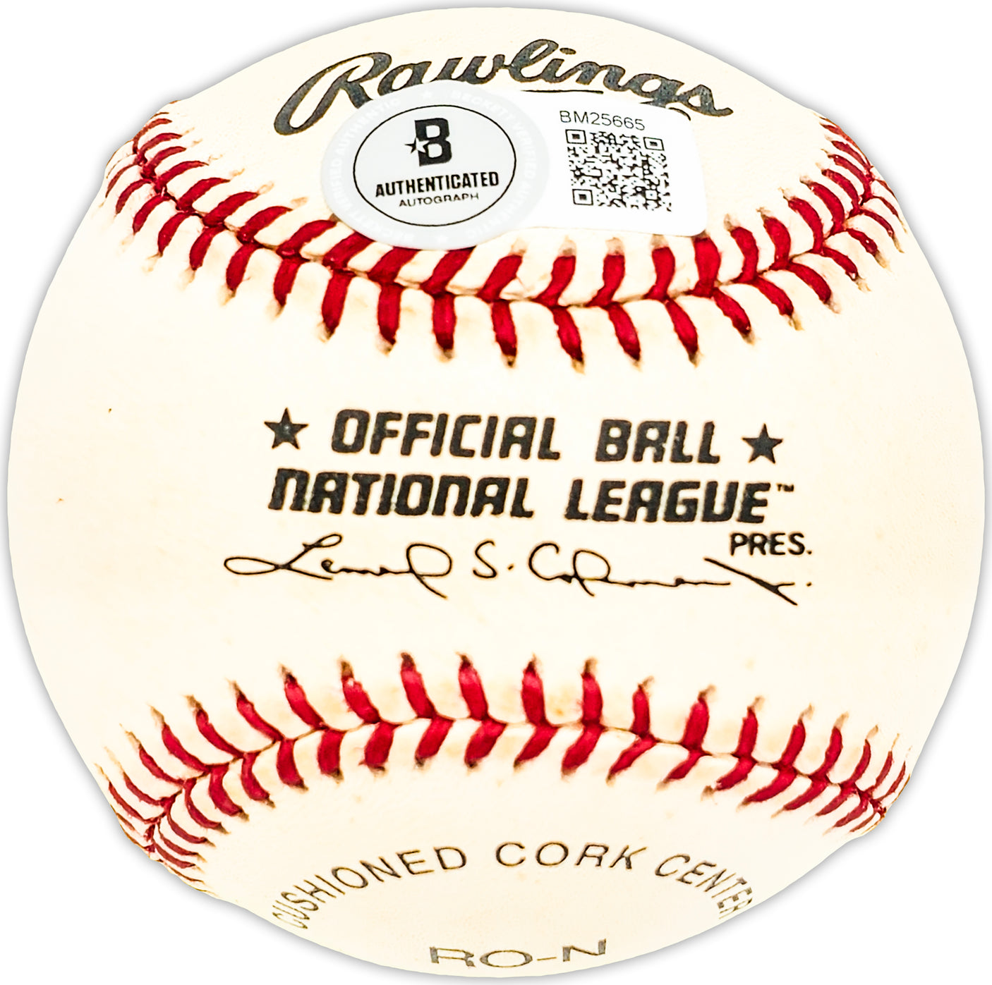 Keith Hernandez Autographed Official NL Baseball St. Louis Cardinals "79 Co-MVP NL" Beckett BAS QR #BM25665