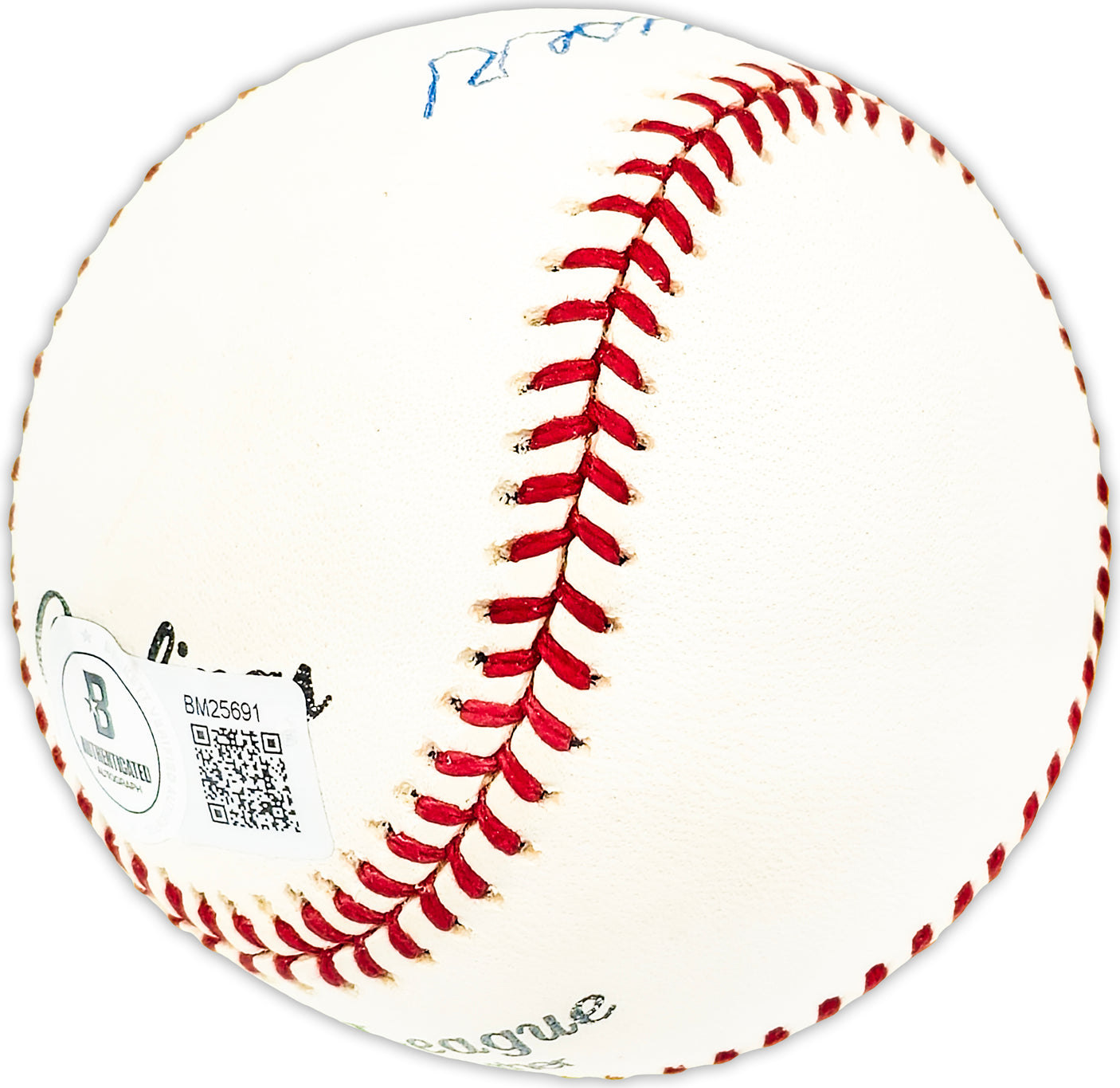 Joe Hauser Autographed Official League Baseball Baltimore Orioles, Oakland A's Beckett BAS QR #BM25691