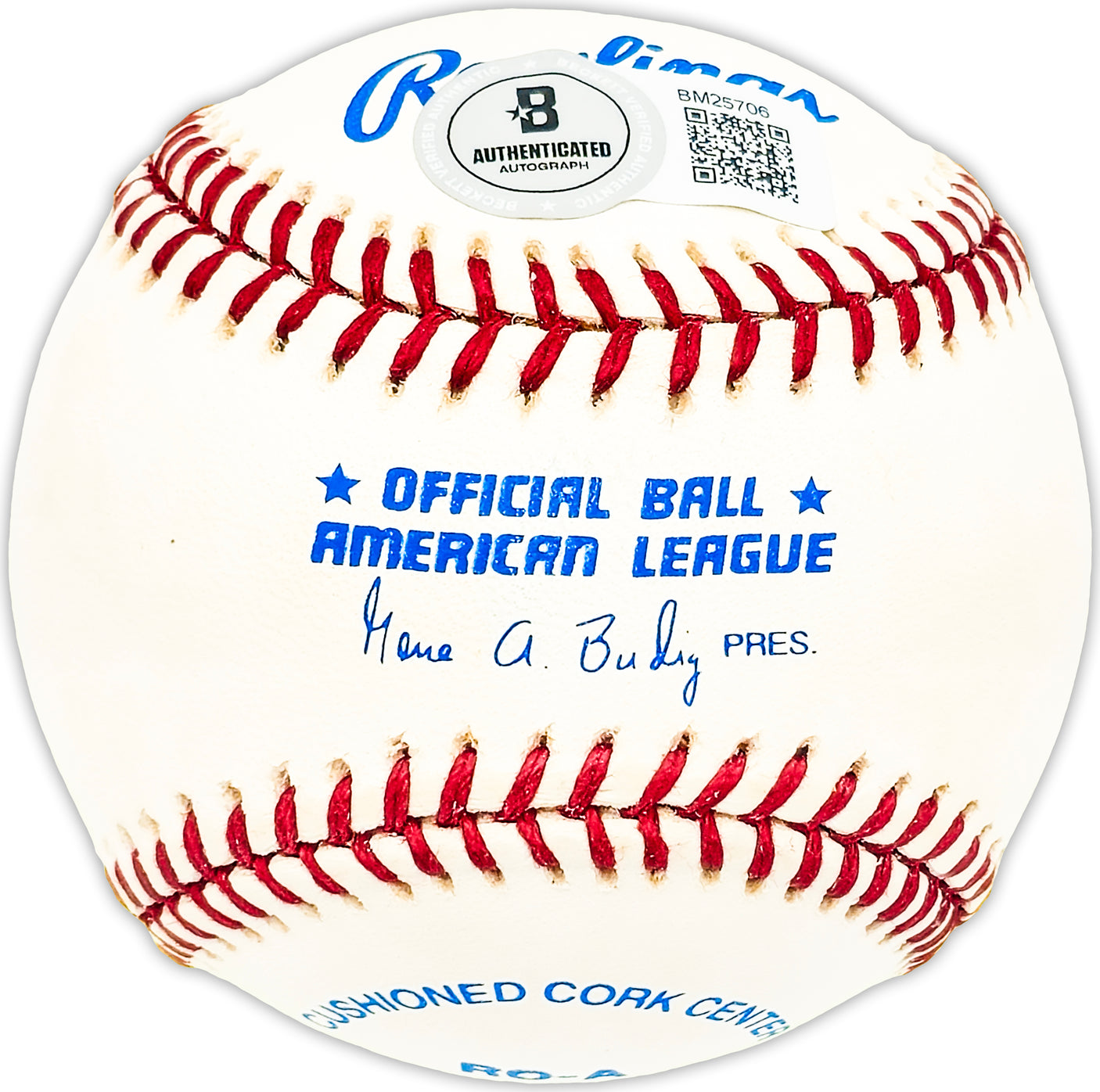 Bobby Wilkins Autographed Official AL Baseball Philadelphia A's Beckett BAS QR #BM25706