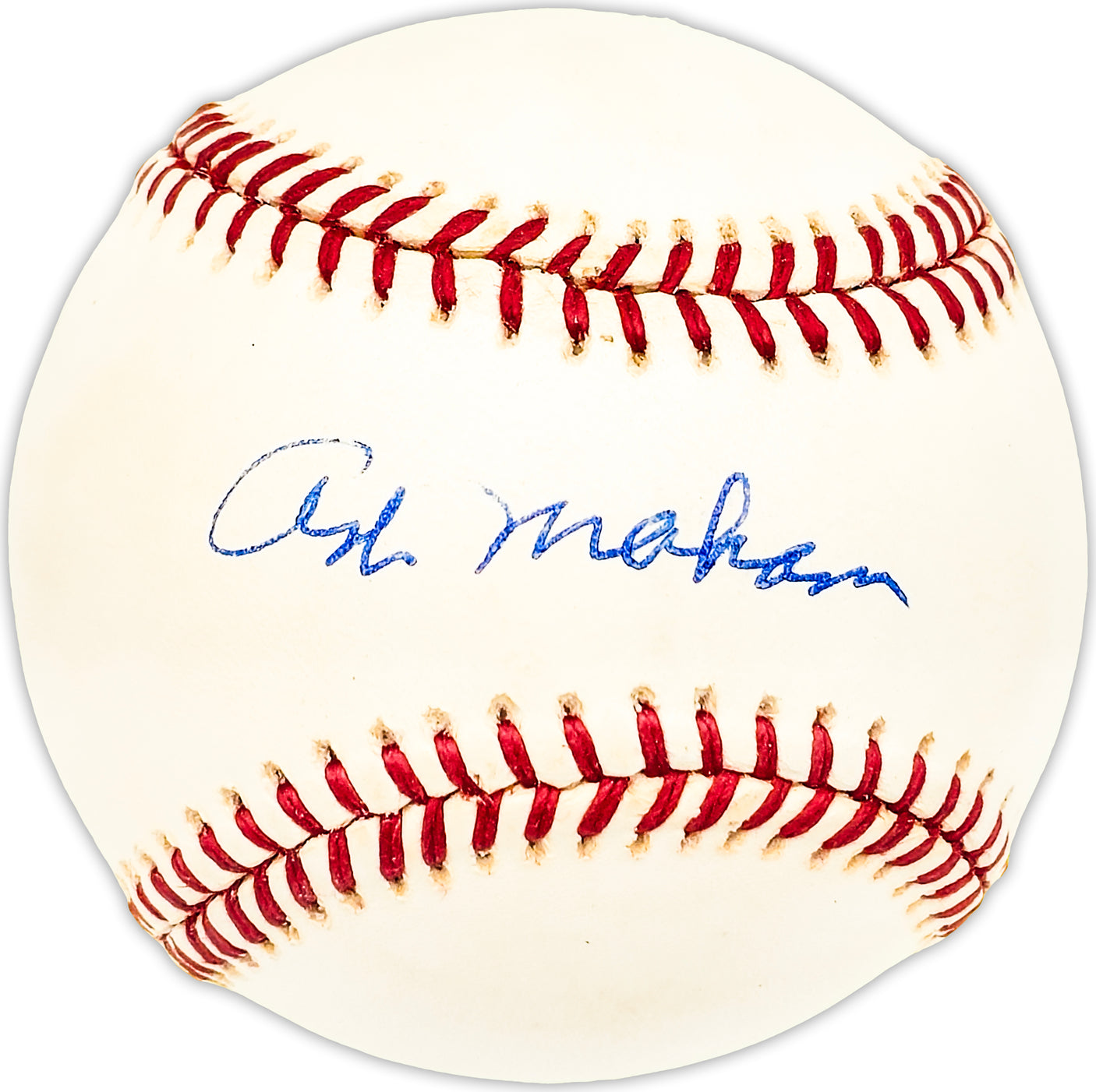 Art Mahan Autographed Official NL Baseball Philadelphia Phillies Beckett BAS QR #BM25743