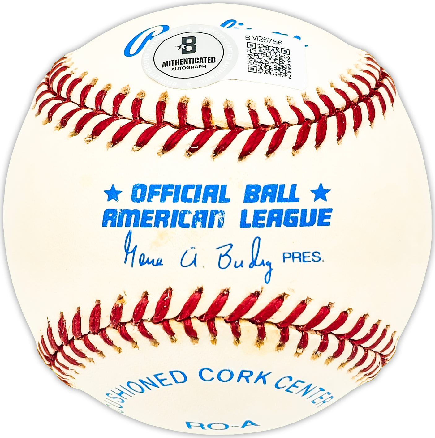 Bill Klaus Autographed Official AL Baseball Boston Red Sox, Baltimore Orioles Beckett BAS QR #BM25756