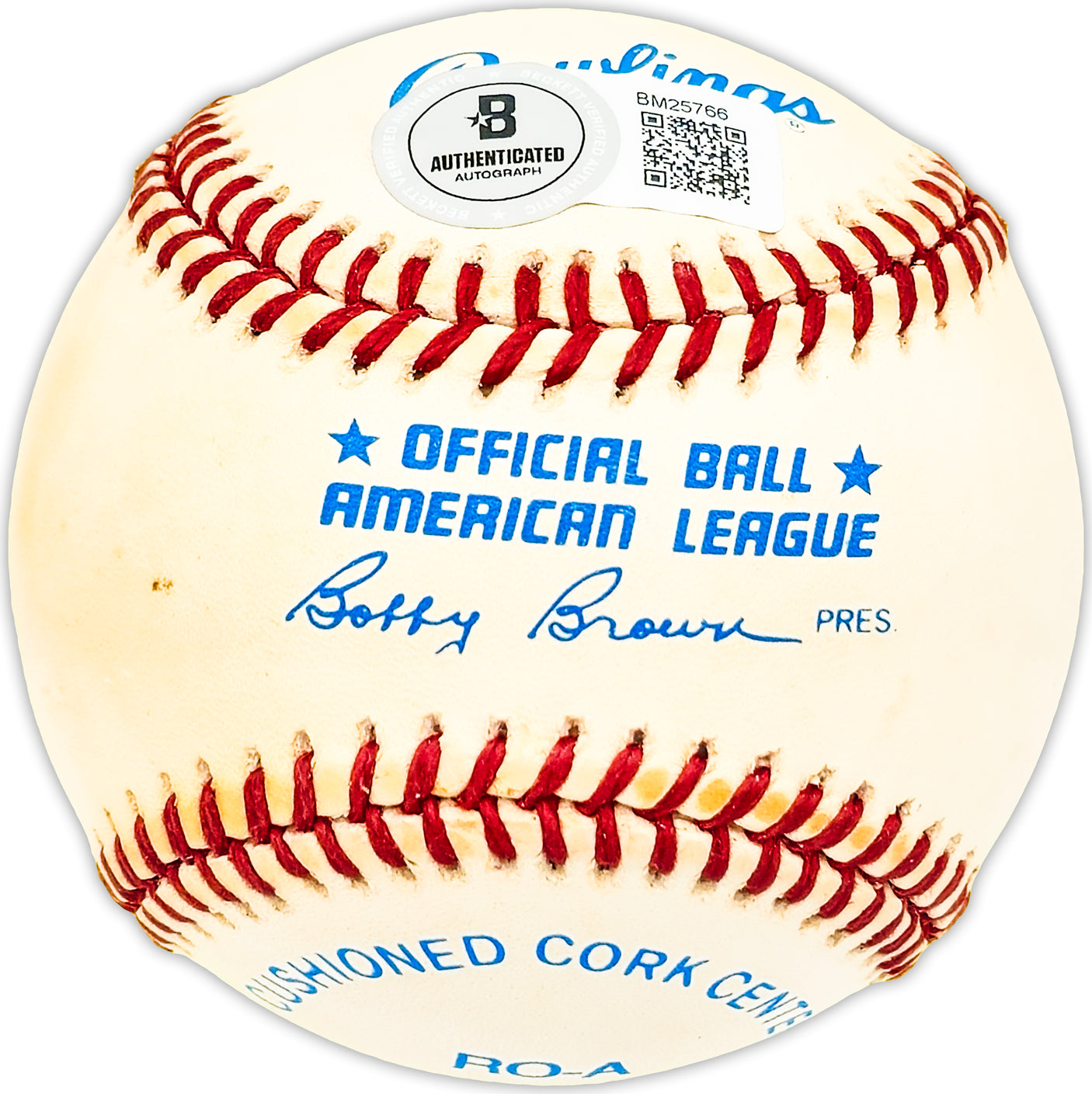 Steve Busby Autographed Official AL Baseball Kansas City Royals "No Hitter 6-19-74" Beckett BAS QR #BM25766