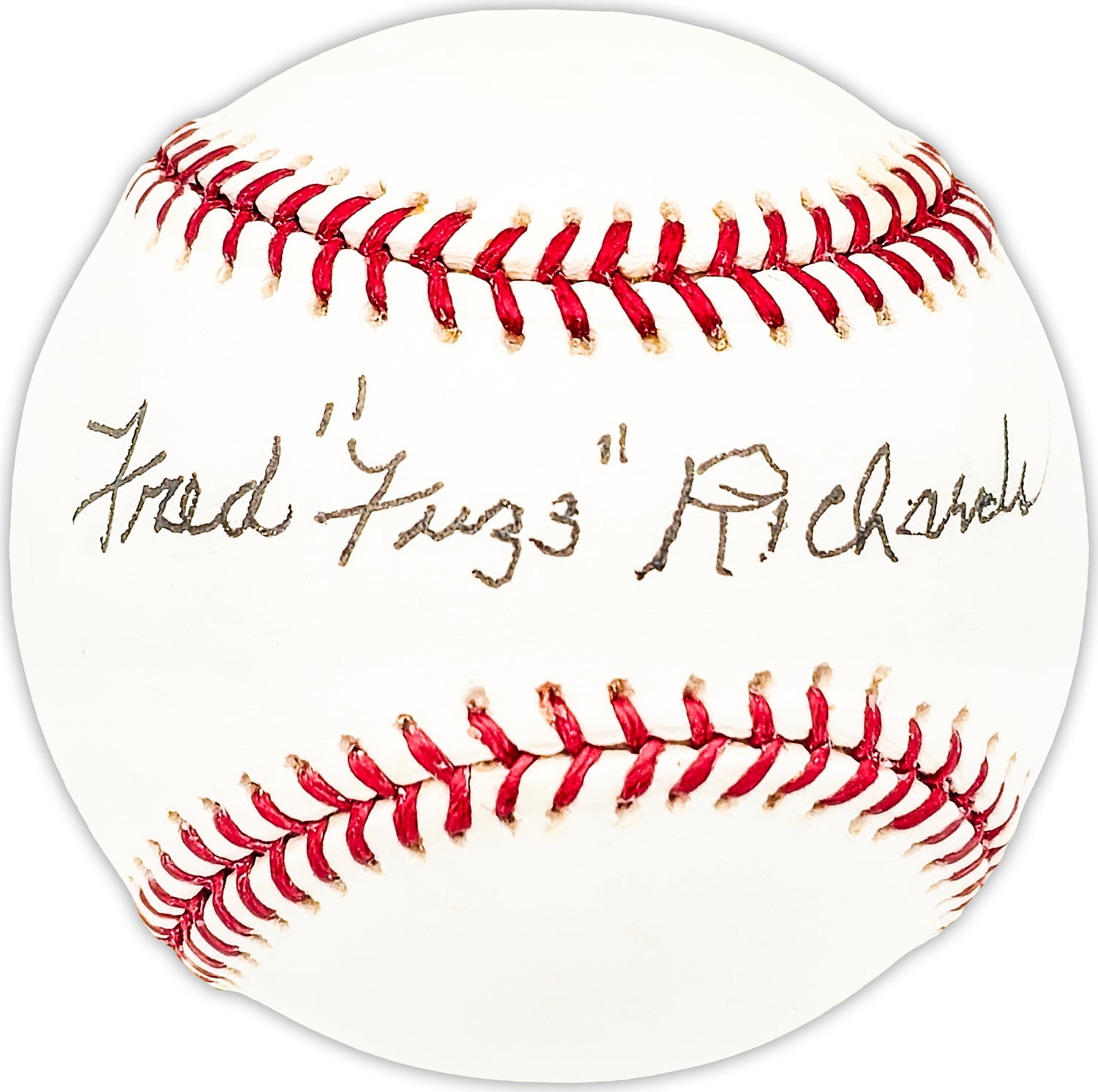 Fred "Fuzz" Richards Autographed Official MLB Baseball Chicago Cubs Beckett BAS QR #BM25293