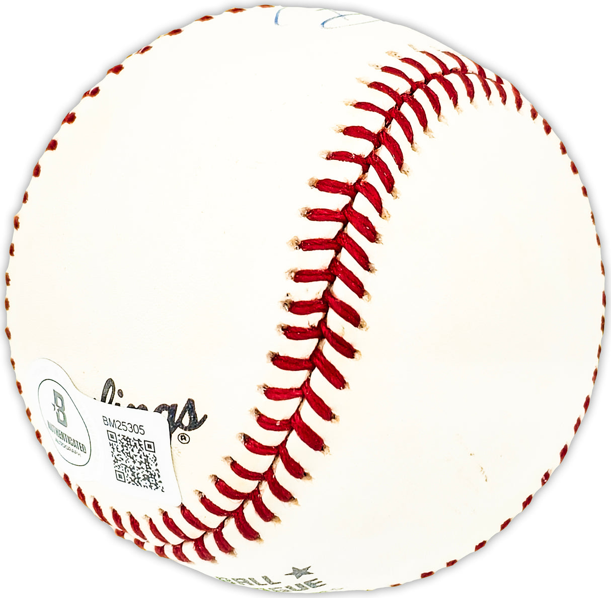 Boots Day Autographed Official NL Baseball Expos, Cardinals Beckett BAS QR #BM25305