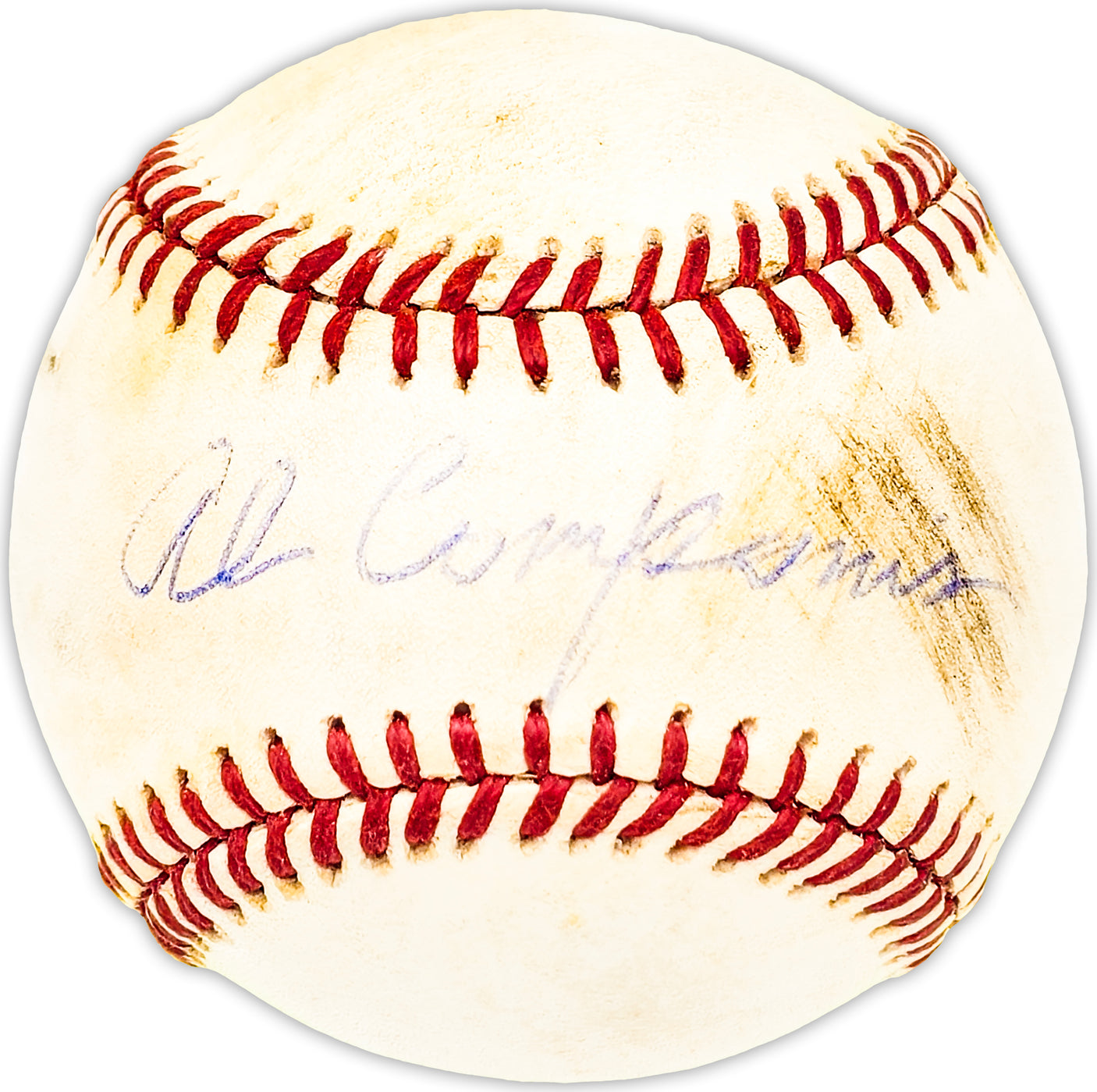 Al Campanis Autographed Official NL Baseball Brooklyn Dodgers Beckett BAS QR #BM25334