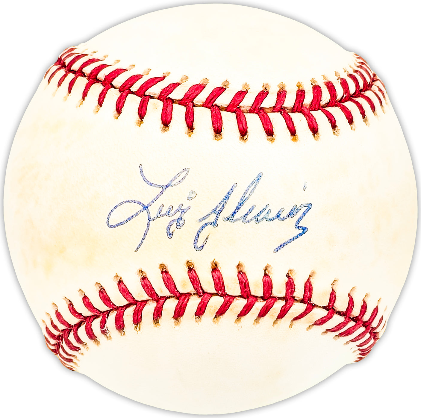 Luis Alcaraz Autographed Official NL Baseball Los Angeles Dodgers, Kansas City Royals Beckett BAS QR #BM25340
