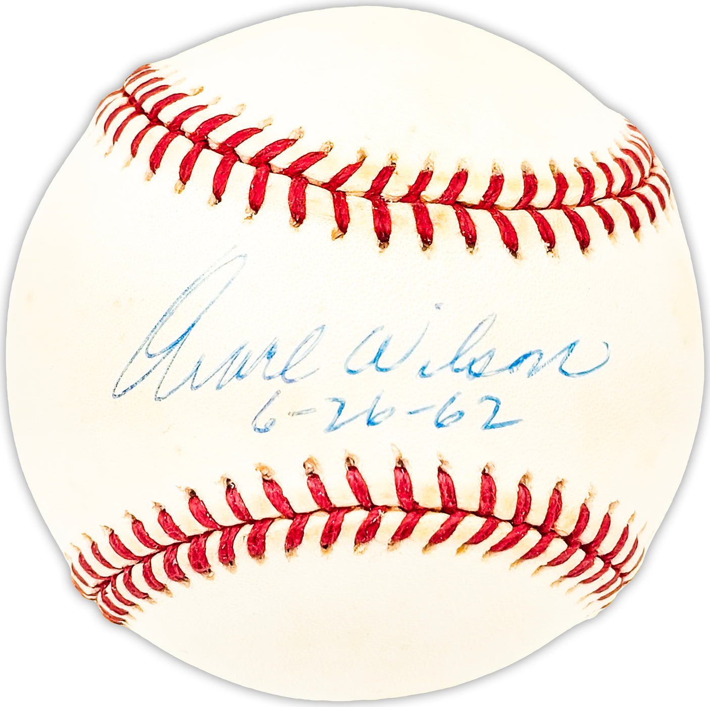 Earl Wilson Autographed Official AL Baseball Boston Red Sox "6-26-62" No Hitter Beckett BAS QR #BM25371
