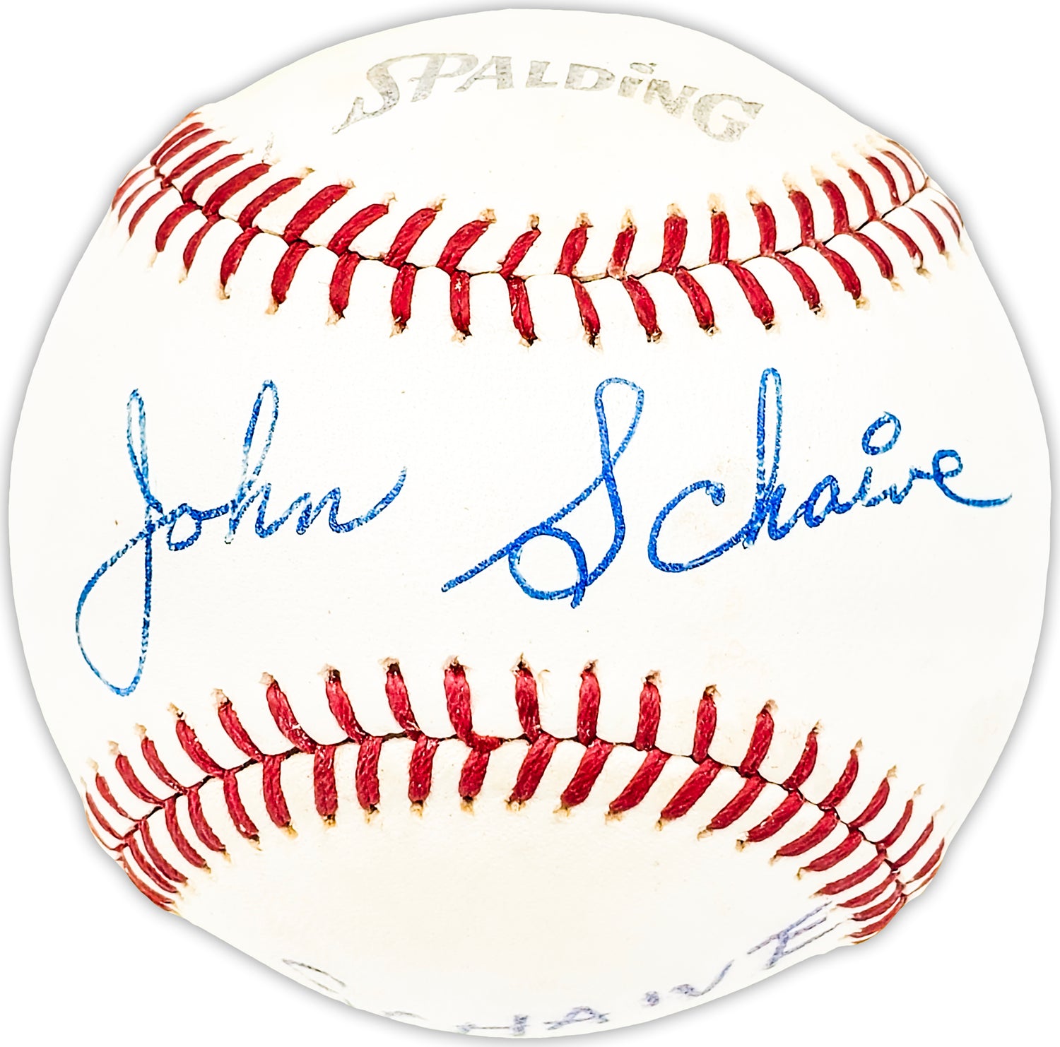 John Johnny Schaive Autographed Official Spalding Baseball Washington Senators Beckett BAS QR #BM25394