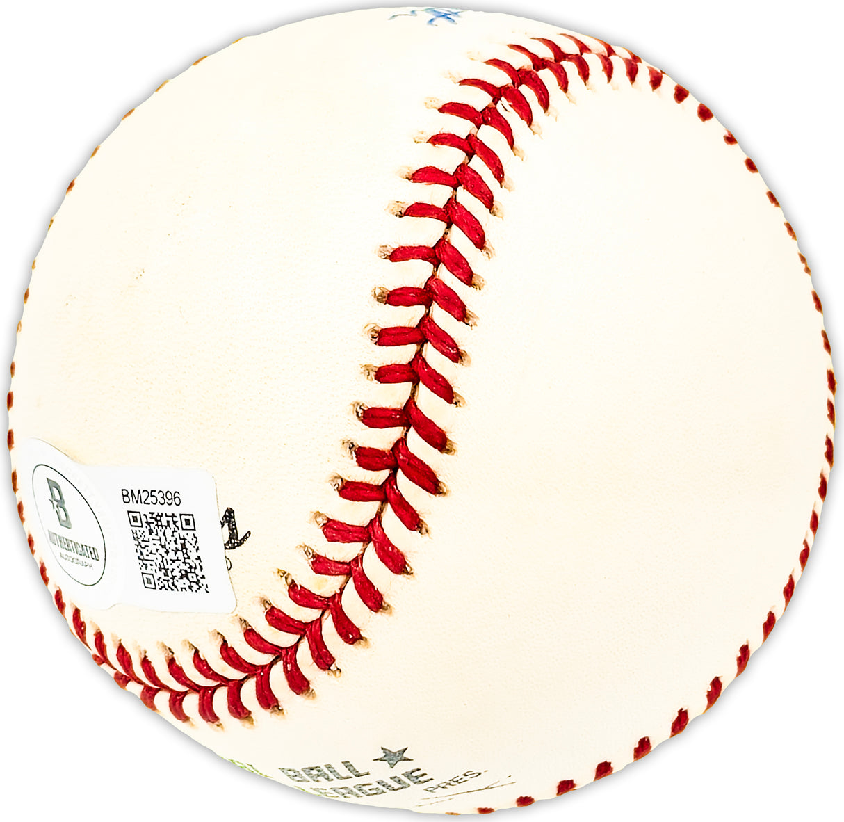 Bob Ramazzotti Autographed Official NL Baseball Brooklyn Dodgers Beckett BAS QR #BM25396