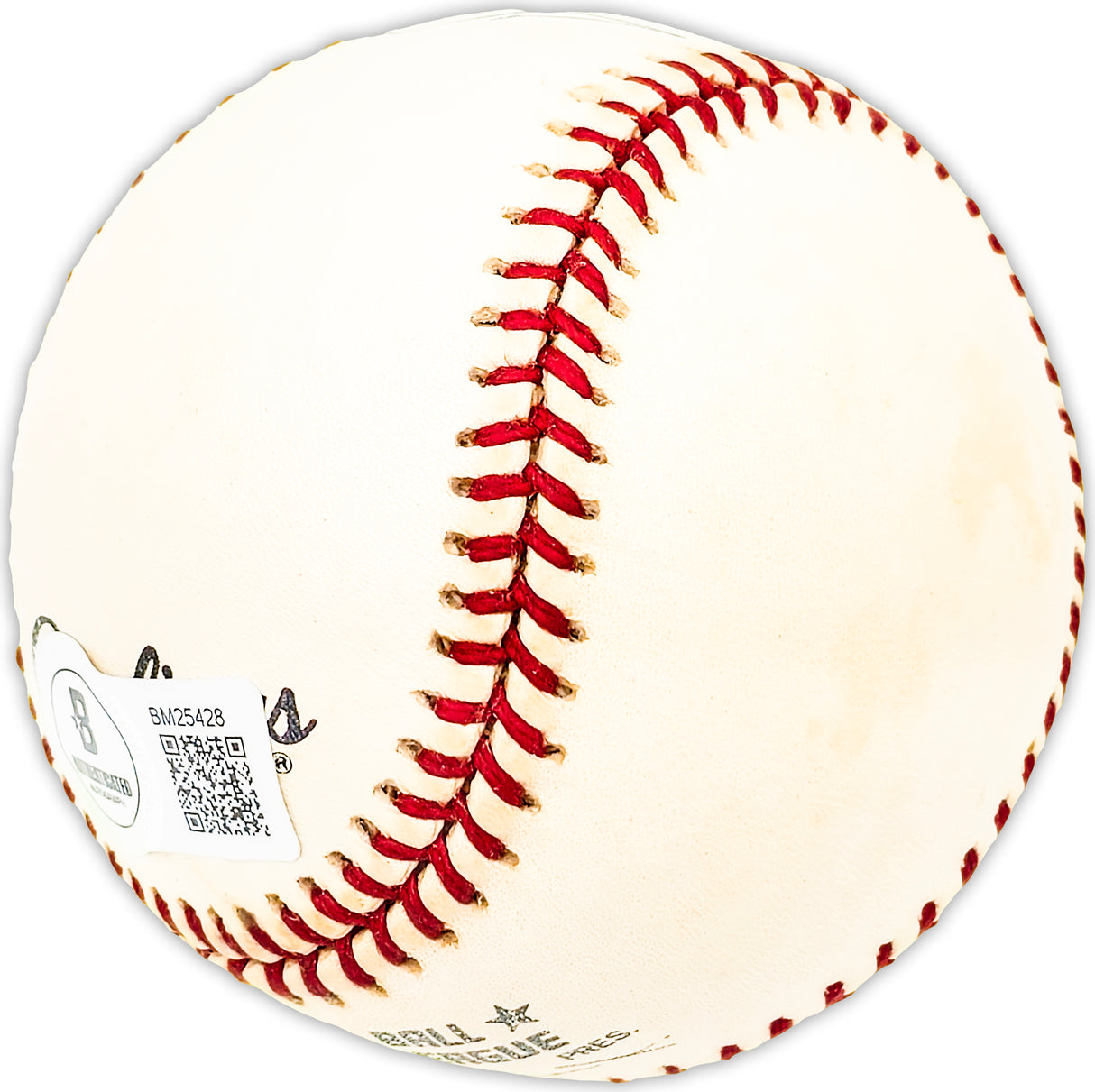 John McCall Autographed Official NL Baseball New York Giants "NY Giants 1954, 1955, 1956, 1957" Beckett BAS QR #BM25428