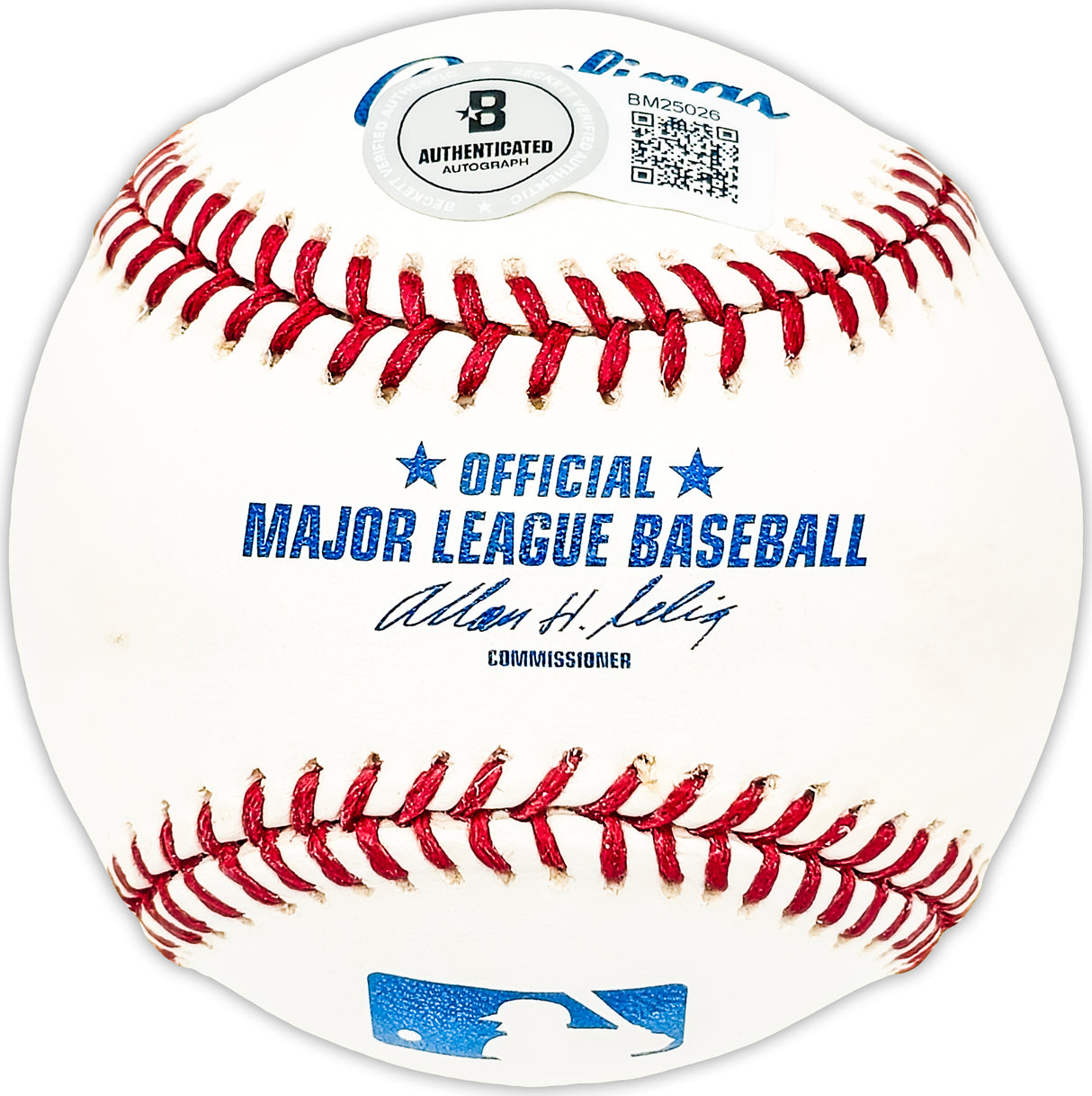 Bob Lipski Autographed Official MLB Baseball Cleveland Indians Beckett BAS QR #BM25026