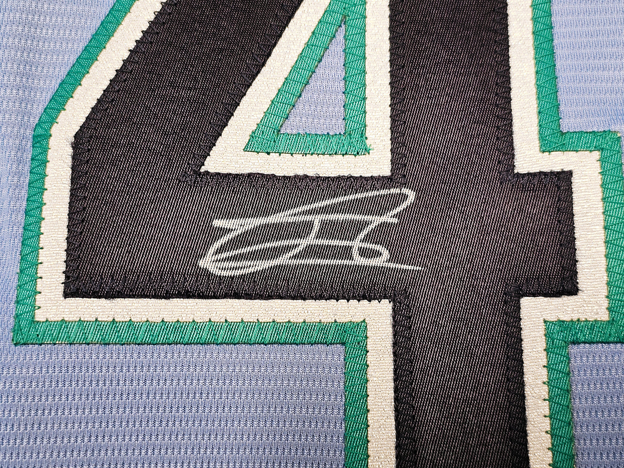 Seattle Mariners Julio Rodriguez Autographed Light Blue Nike Jersey Size XXL Beckett BAS QR Stock #213111