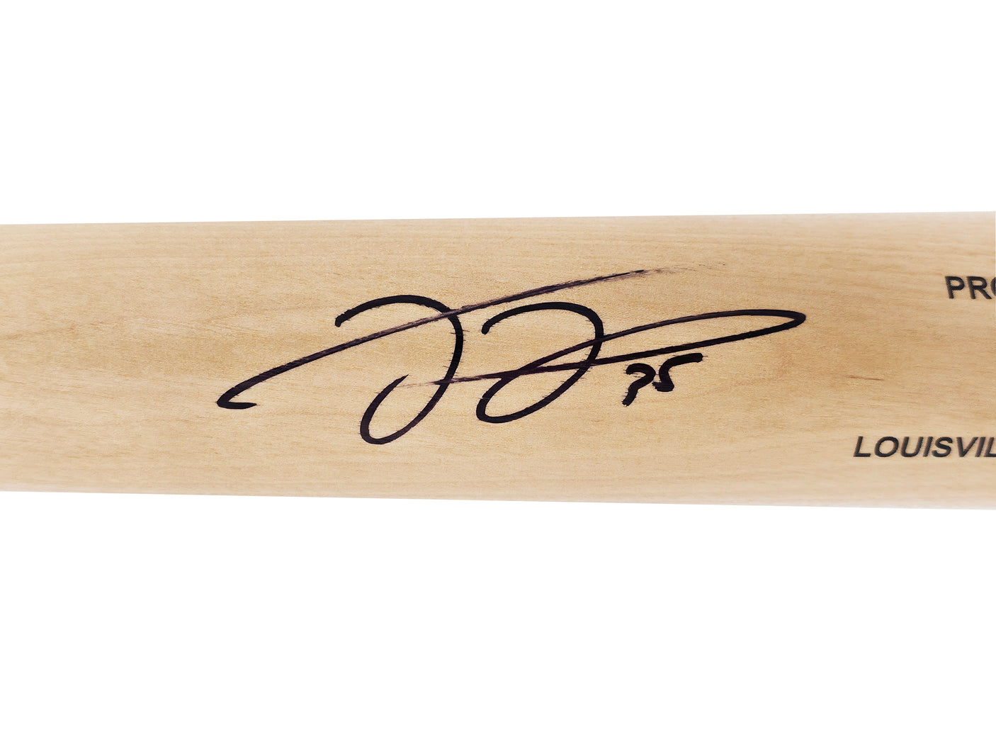 Frank Thomas Autographed Blonde Louisville Slugger Baseball Bat Chicago White Sox Beckett BAS Witness Stock #239729