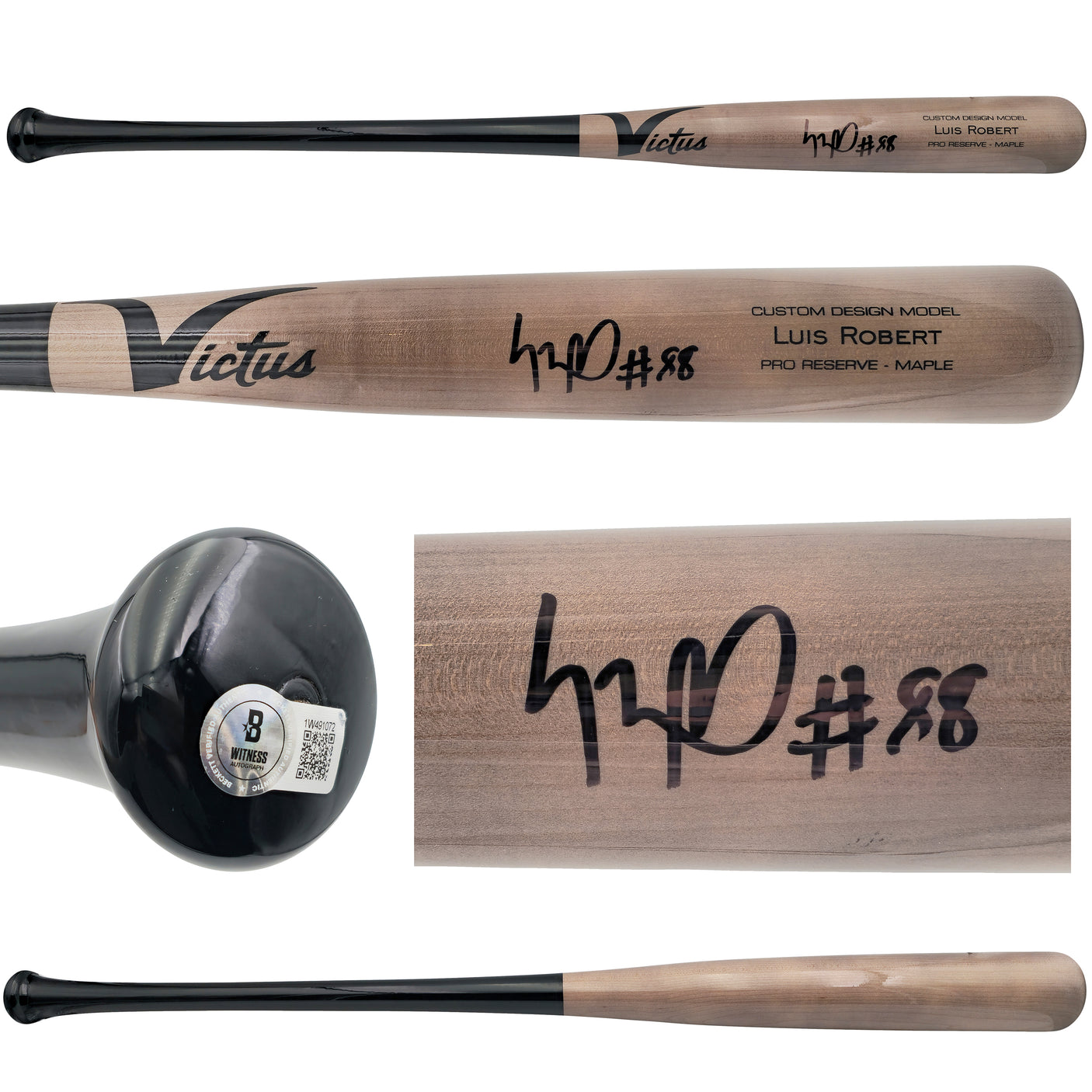 Luis Robert Jr. Autographed Gray Victus Player Model Baseball Bat Chicago White Sox Beckett BAS Witness Stock #227296