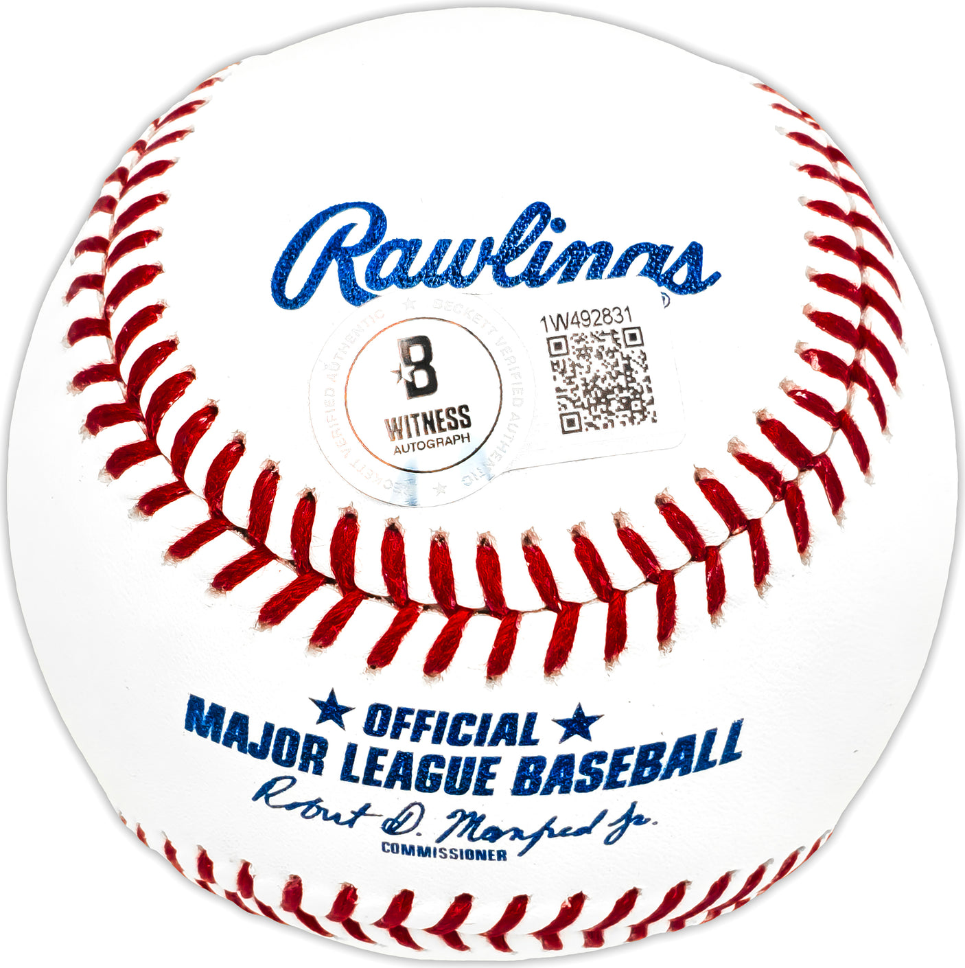 James Wood Autographed Official MLB Baseball Washington Nationals Beckett BAS Witness Stock #225836