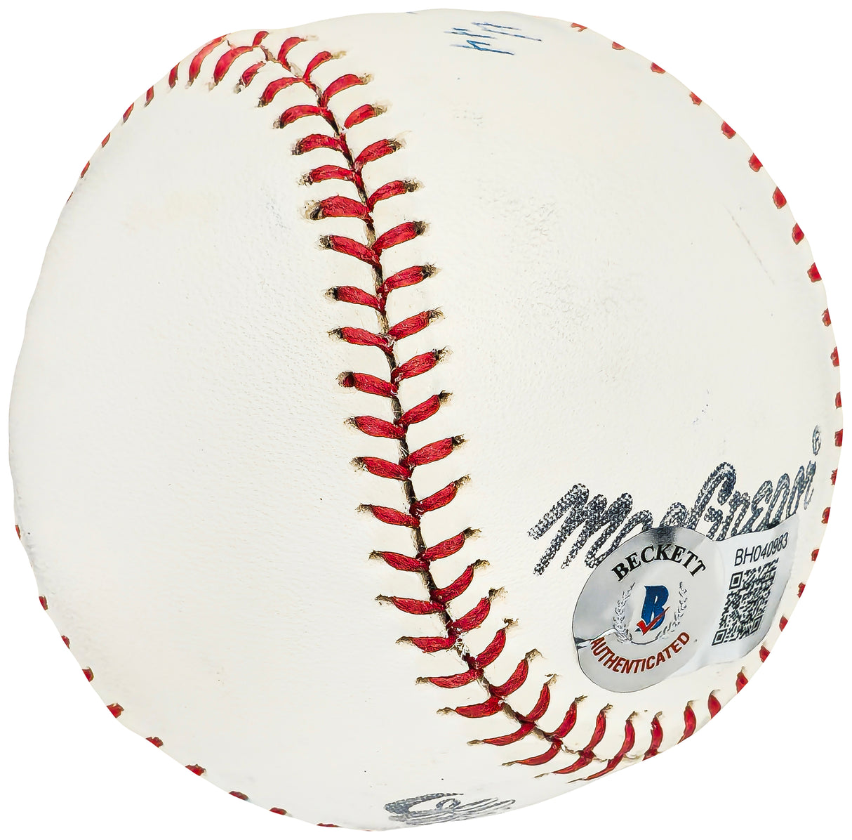 Gordon Gordy Pladson Autographed Official League Baseball Houston Astros "#44" Vintage Signature Beckett BAS QR #BH040983