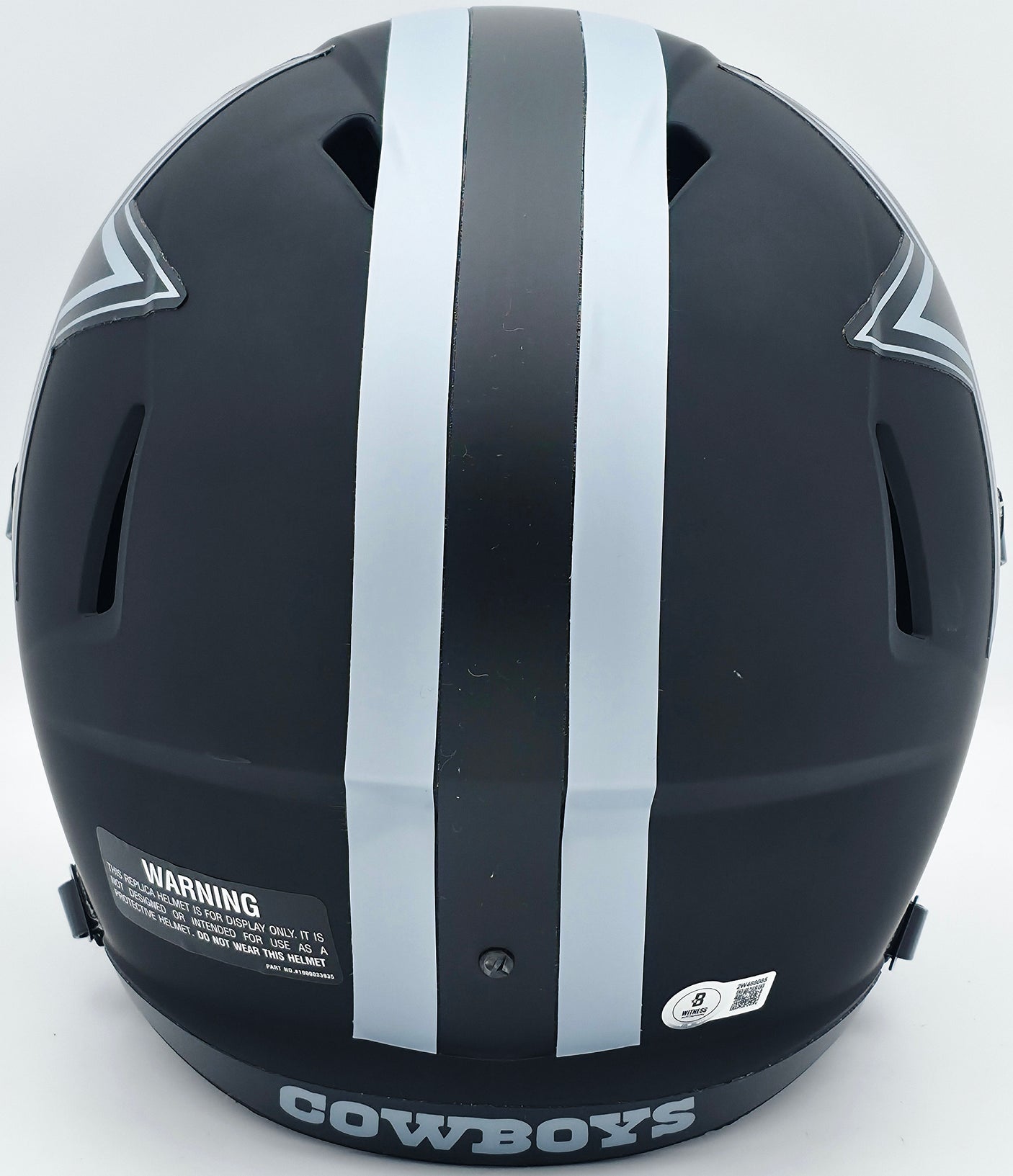 Roger Staubach Autographed Dallas Cowboys Eclipse Black Full Size Speed Replica Helmet Beckett BAS Witness Stock #238801