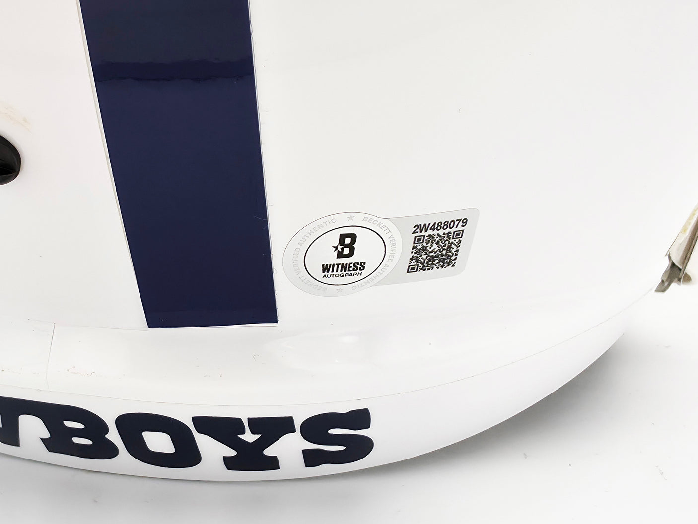 Roger Staubach Autographed Dallas Cowboys 2022 Alternate White Full Size Speed Replica Helmet Beckett BAS Witness Stock #238804