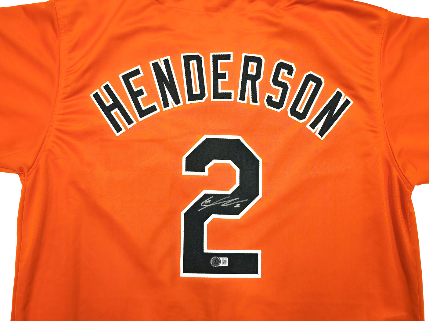 Baltimore Orioles Gunnar Henderson Autographed Orange Jersey Beckett BAS Witness Stock #238930