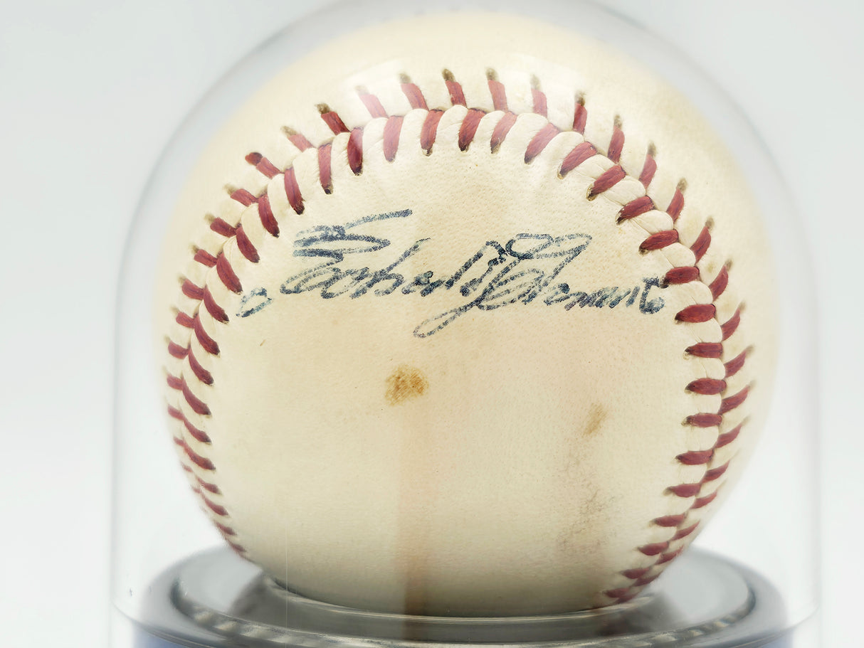 Roberto Clemente & Dale Long Autographed Official Giles NL Baseball Pittsburgh Pirates Auto Grade Near Mint/Mint 8 Beckett BAS #17610869