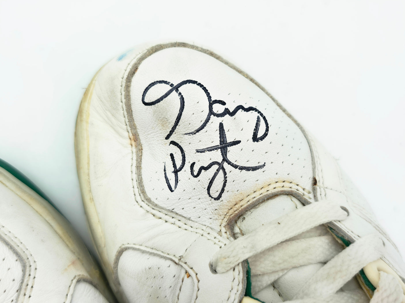 Gary Payton Autographed White Game Used Nike Shoes Seattle Supersonics Size 13 Beckett BAS QR #BR84871 & BR84872