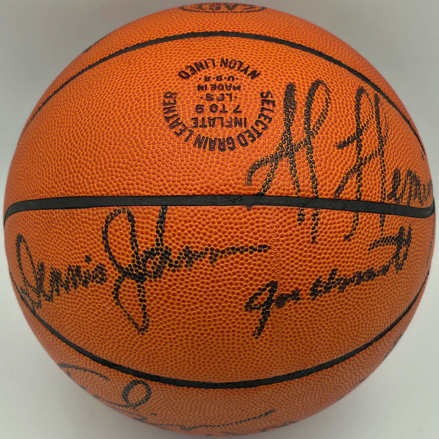 1977-78 Seattle Supersonics Team Autographed Wilson Official NBA Leather Game Ball Basketball With 11 Signatures Including Fred "Downtown" Brown Beckett BAS #AE31355