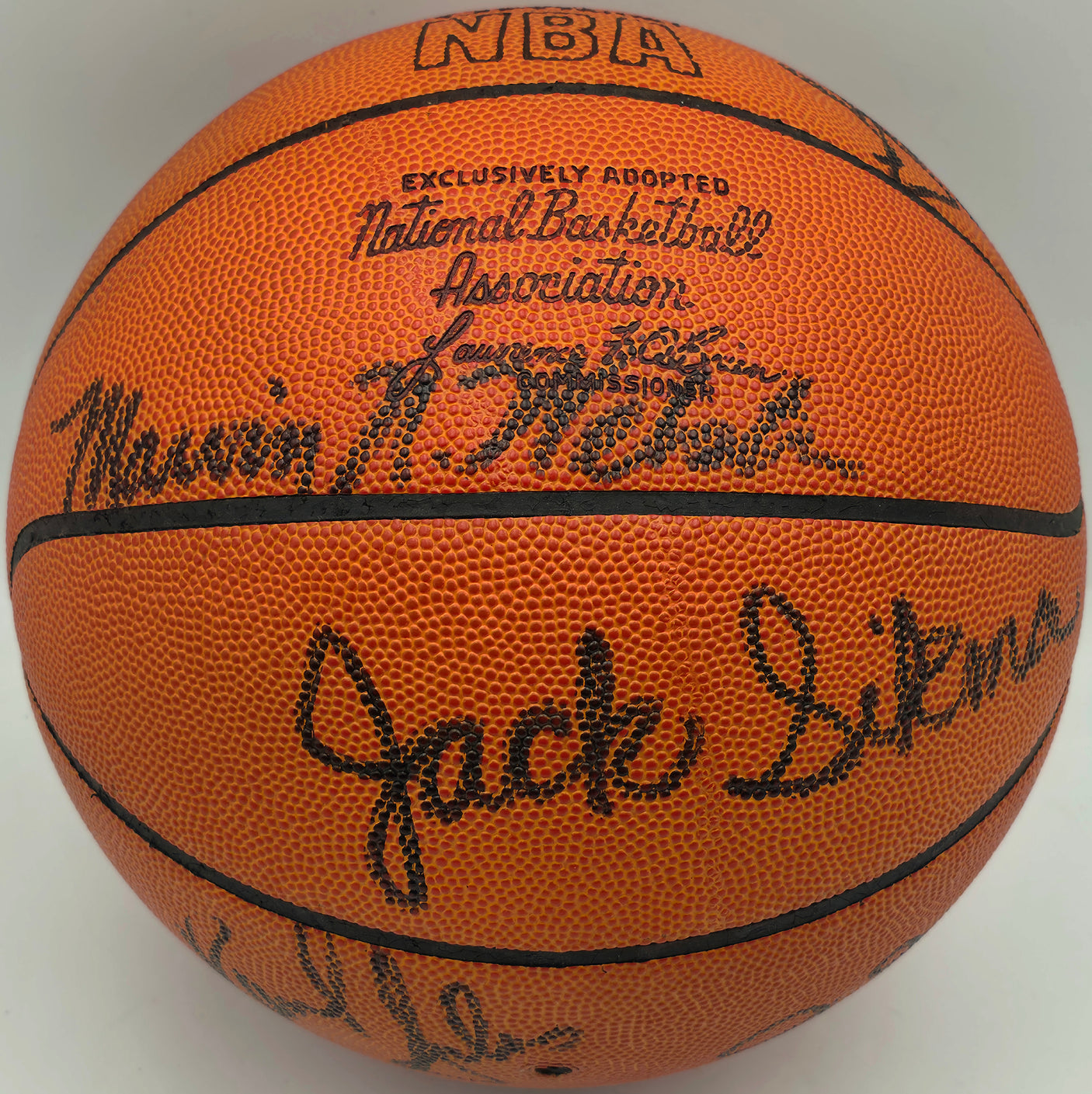 1977-78 Seattle Supersonics Team Autographed Wilson Official NBA Leather Game Ball Basketball With 11 Signatures Including Fred "Downtown" Brown Beckett BAS #AE31355