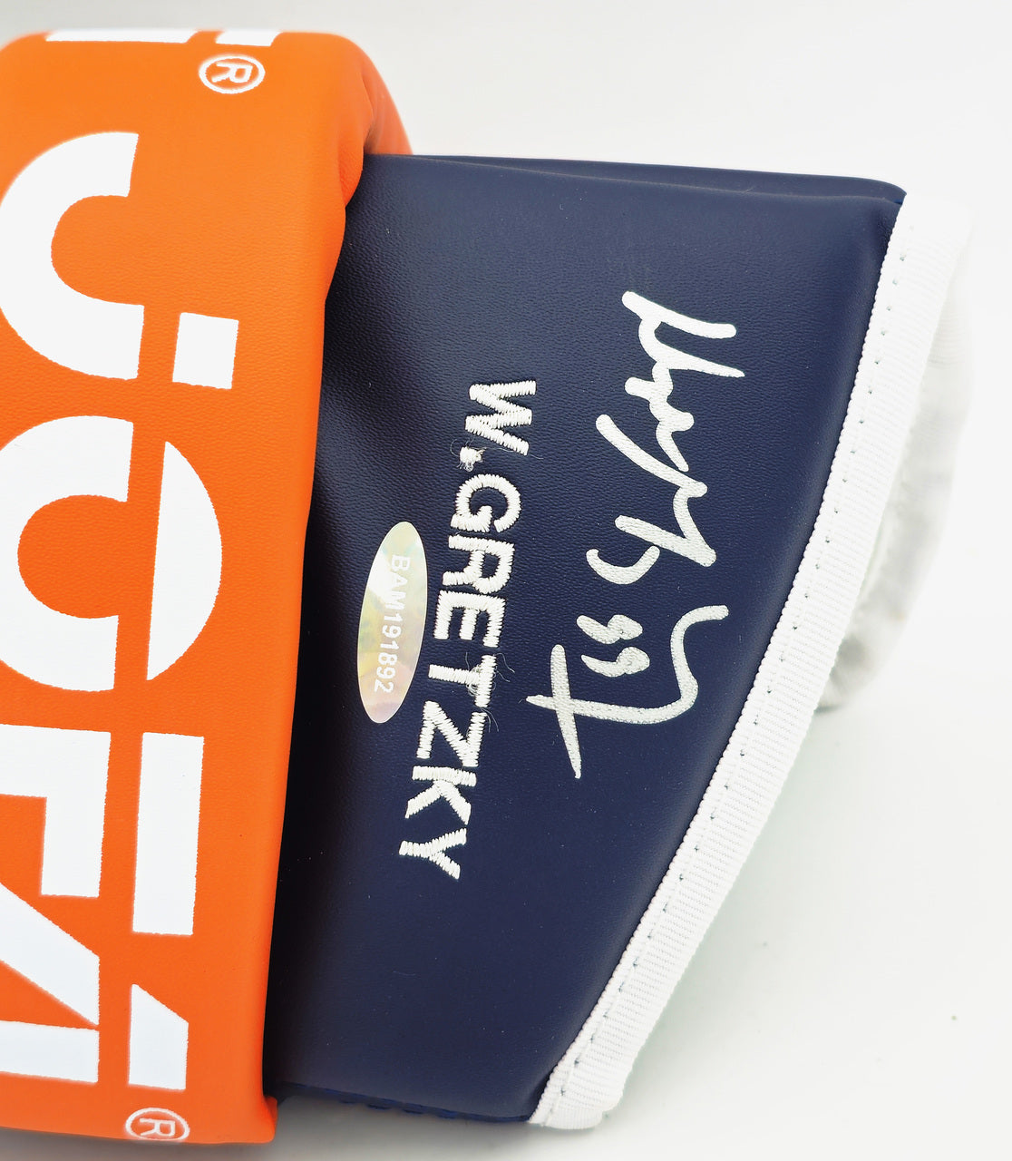 Wayne Gretzky Autographed Pair of Navy Blue & Orange Jofa Authentic 1989 Hockey Gloves Edmonton Oilers "99" UDA Holo #BAM191892