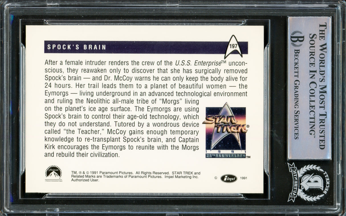 William Shatner Autographed 1991 Impel 25th Anniversary Card #197 Star Trek Captain Kirk Beckett BAS #16581103