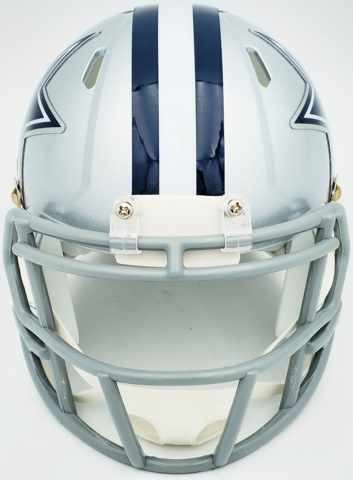 Leighton Vander Esch Autographed Dallas Cowboys Silver Speed Mini Helmet Fanatics Holo Stock #228074