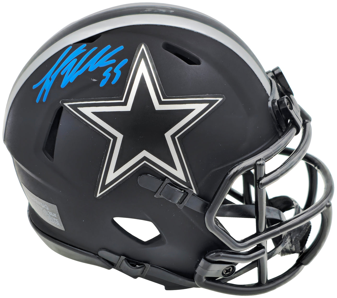 Leighton Vander Esch Autographed Dallas Cowboys Eclipse Black Speed Mini Helmet Fanatics Holo Stock #228070