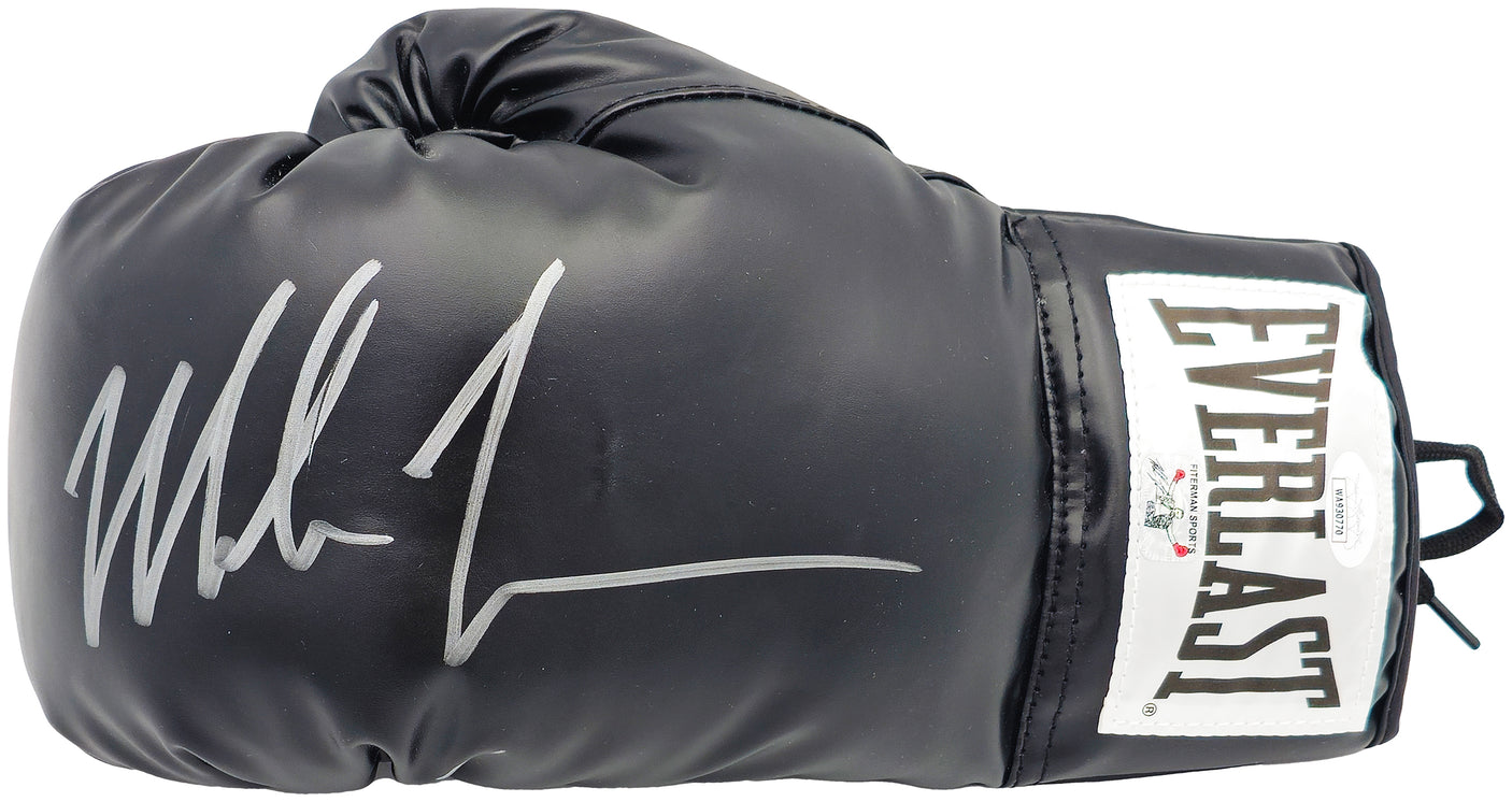 Mike Tyson Autographed Black Everlast Boxing Glove Left Handed LH JSA Stock #228078