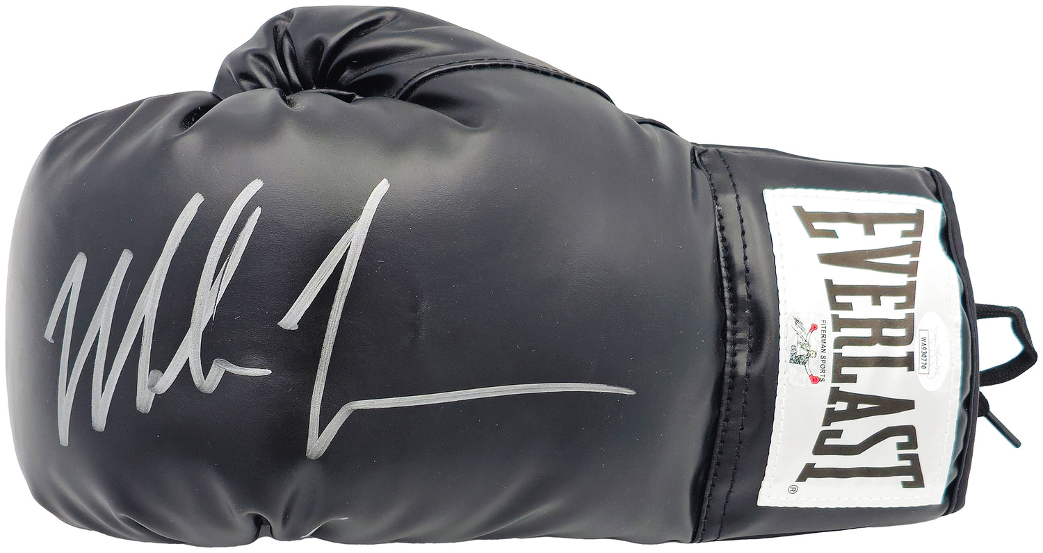 Mike Tyson Autographed Black Everlast Boxing Glove Left Handed LH JSA Stock #228078