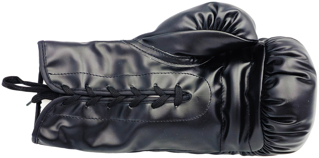 Mike Tyson Autographed Black Everlast Boxing Glove (Left Handed LH, Silver) JSA Stock #228078