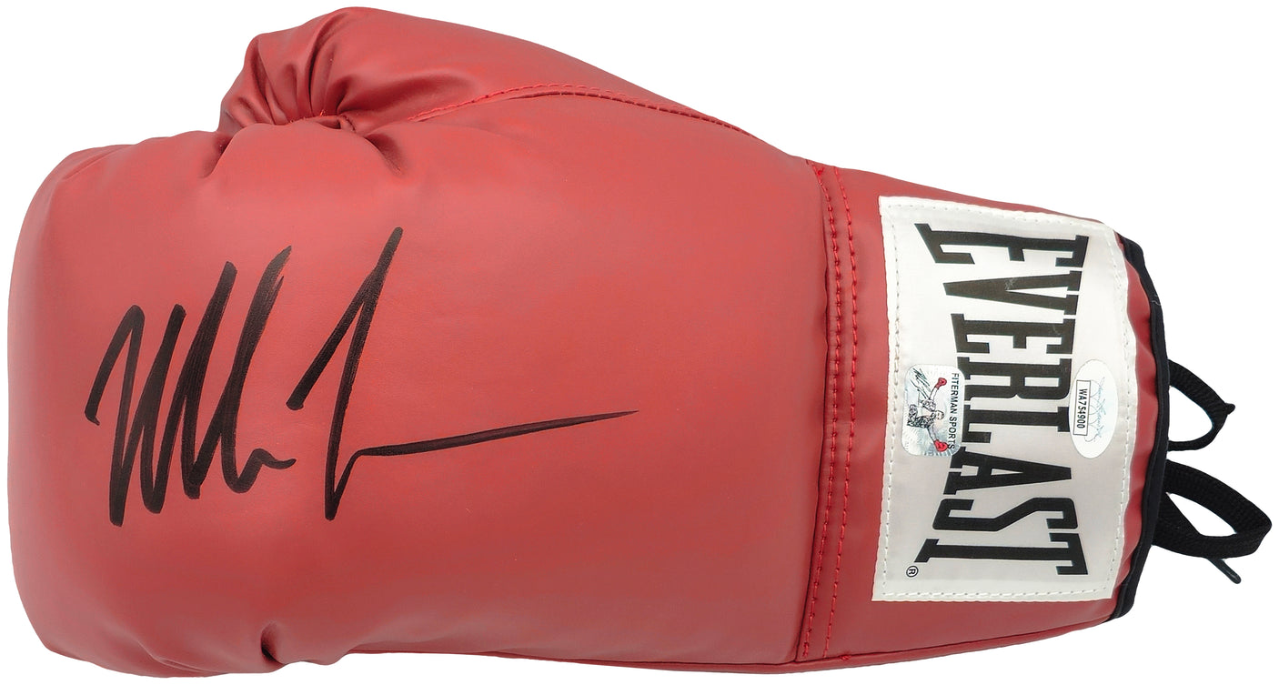 Mike Tyson Autographed Red Everlast Boxing Glove Left Handed LH JSA Stock #228072