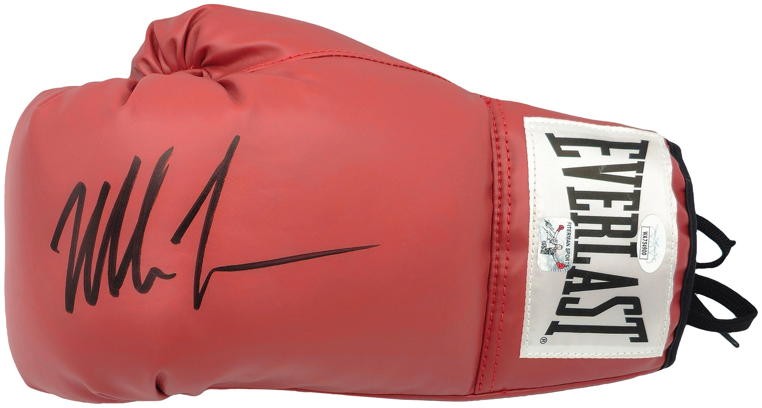 Mike Tyson Autographed Red Everlast Boxing Glove Left Handed LH JSA Stock #228072