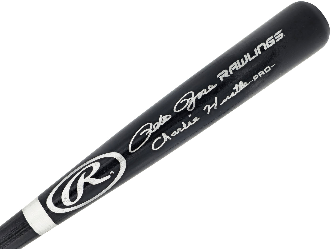 Pete Rose Autographed Black Rawlings Pro Baseball Bat Cincinnati Reds "Charlie Hustle" JSA Stock #228087