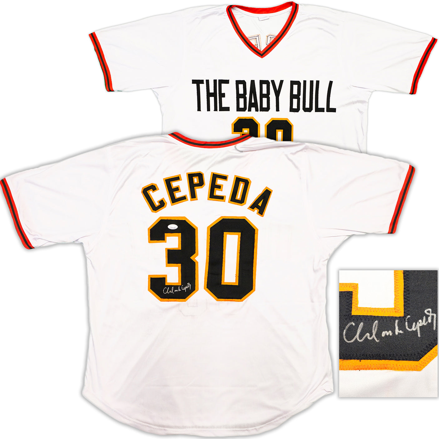 San Francisco Giants Orlando Cepeda Autographed White Baseball Jersey JSA Stock #228080