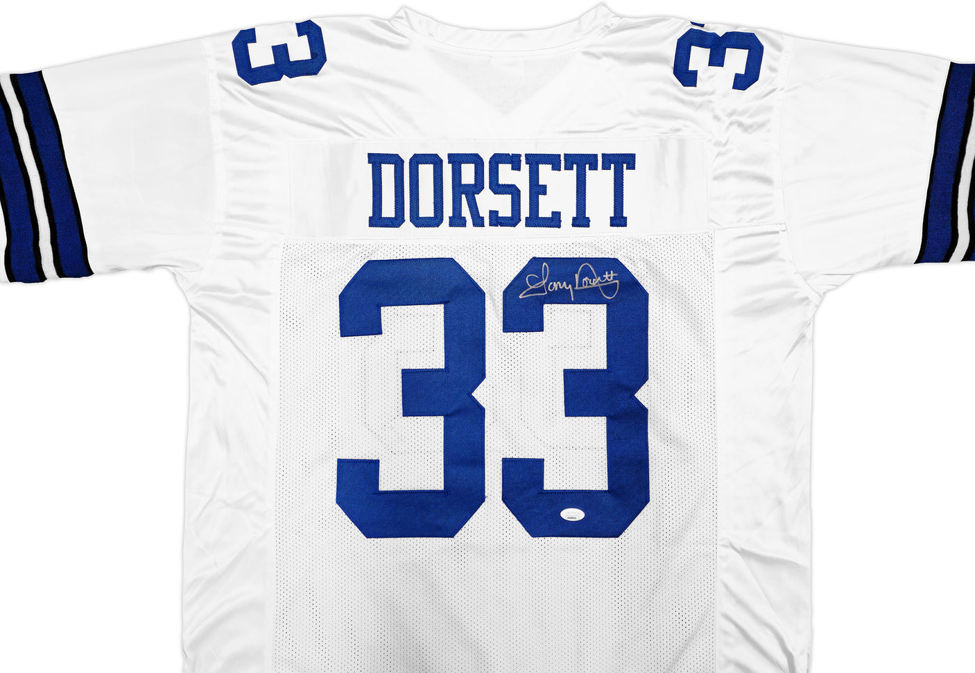 Dallas Cowboys Tony Dorsett Autographed White Football Jersey JSA Stock #228103