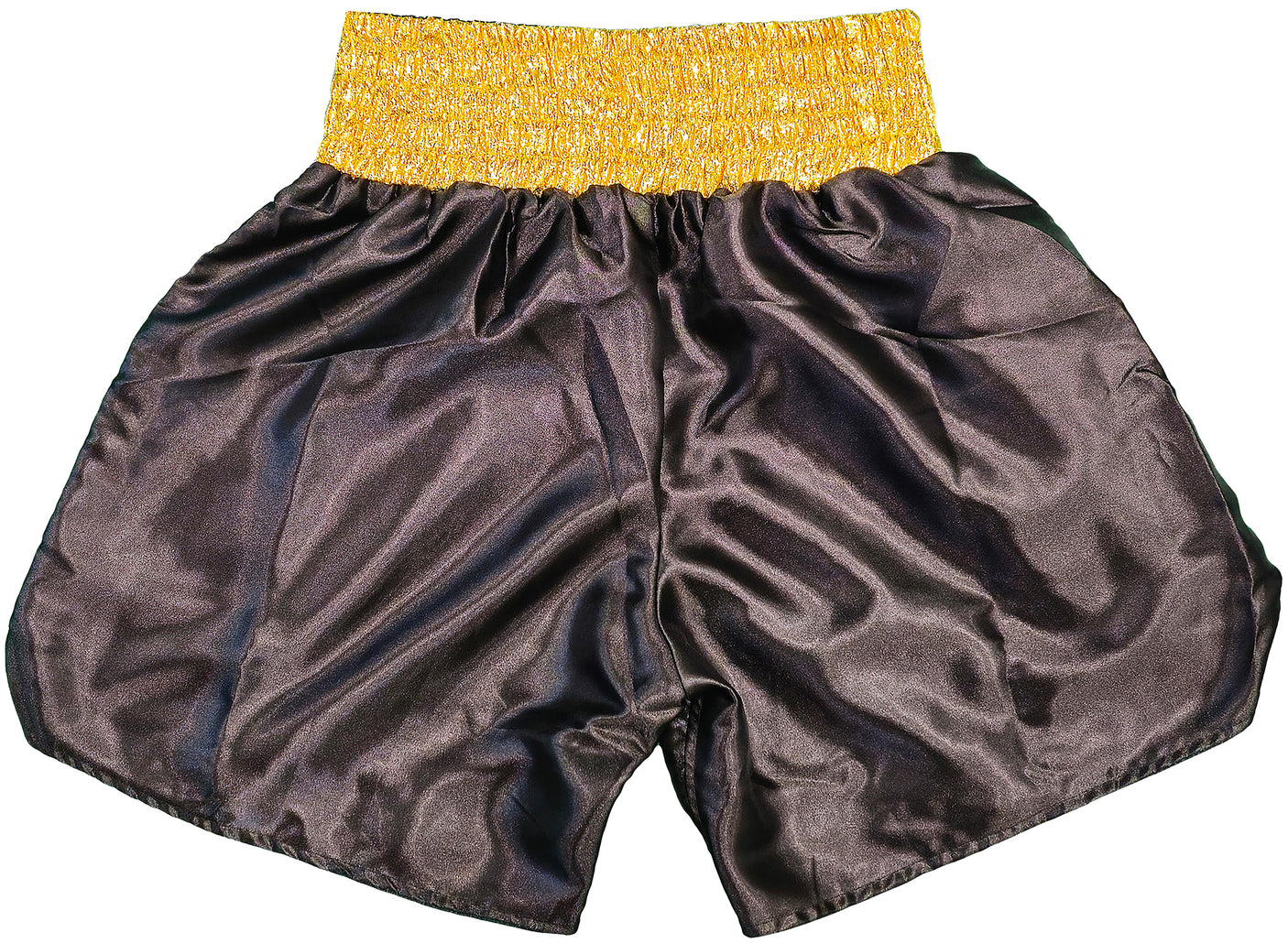 Floyd Mayweather Jr Autographed Black & Gold Boxing Trunks JSA Stock #228781