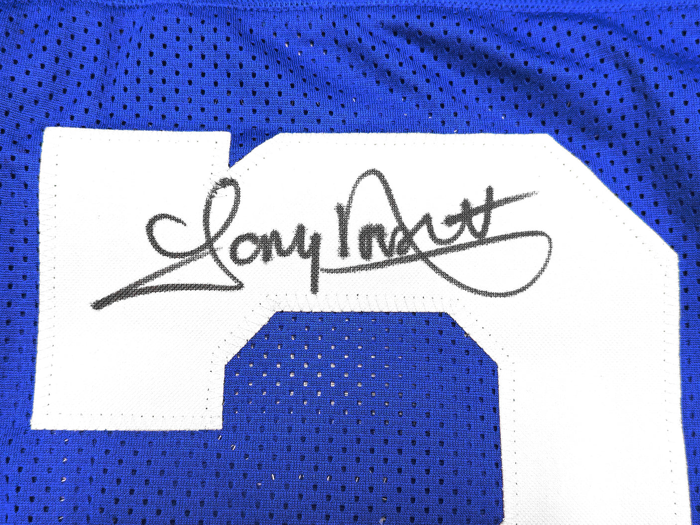 Dallas Cowboys Tony Dorsett Autographed Blue Football Jersey JSA Stock #228104