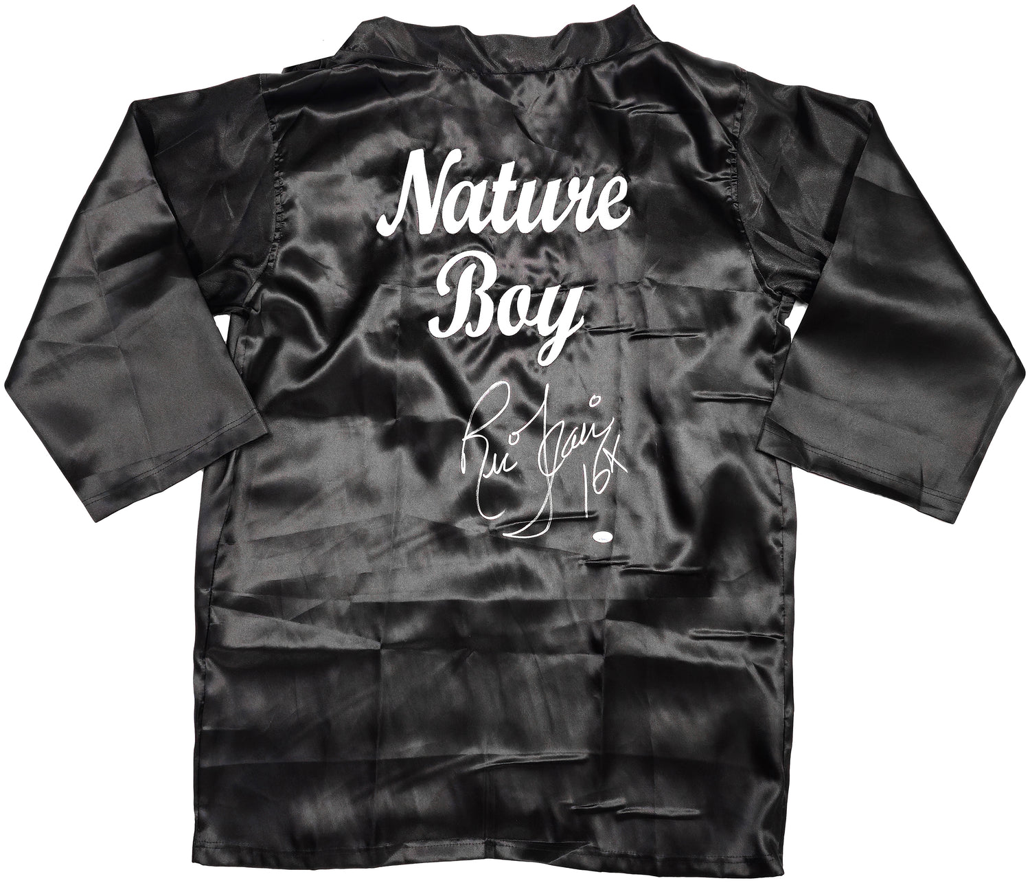 Ric Flair Autographed Black Wrestling Robe "16x" JSA Stock #227977