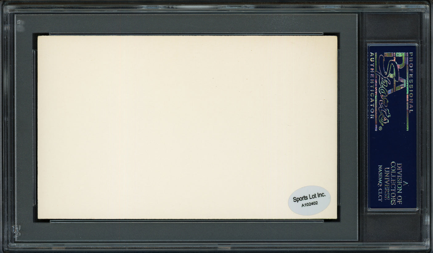 Joe Agler Autographed 3x5 Index Card Washington Senators PSA/DNA #83860252