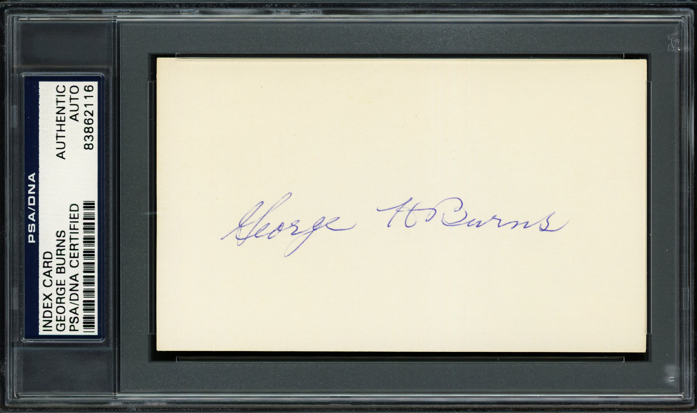 George H. Burns Autographed 3x5 Index Card New York Giants, Philadelphia Phillies PSA/DNA #83862116