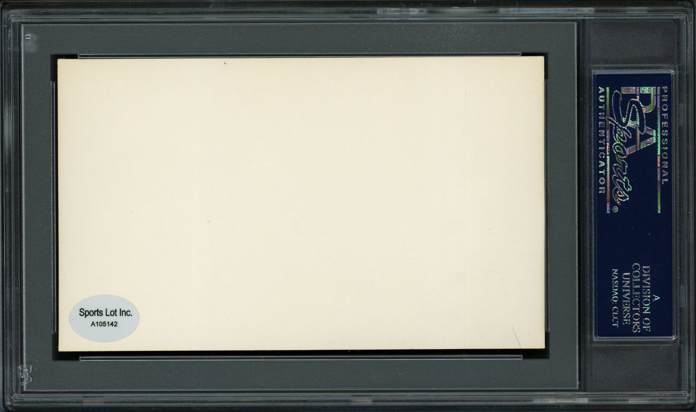 George H. Burns Autographed 3x5 Index Card New York Giants, Philadelphia Phillies PSA/DNA #83862116